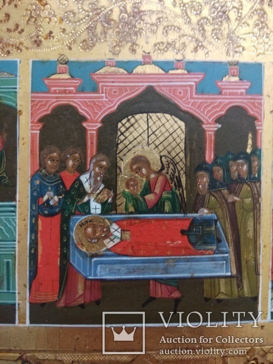 Икона Св. Николая в житии (35 х 31 см), numer zdjęcia 10