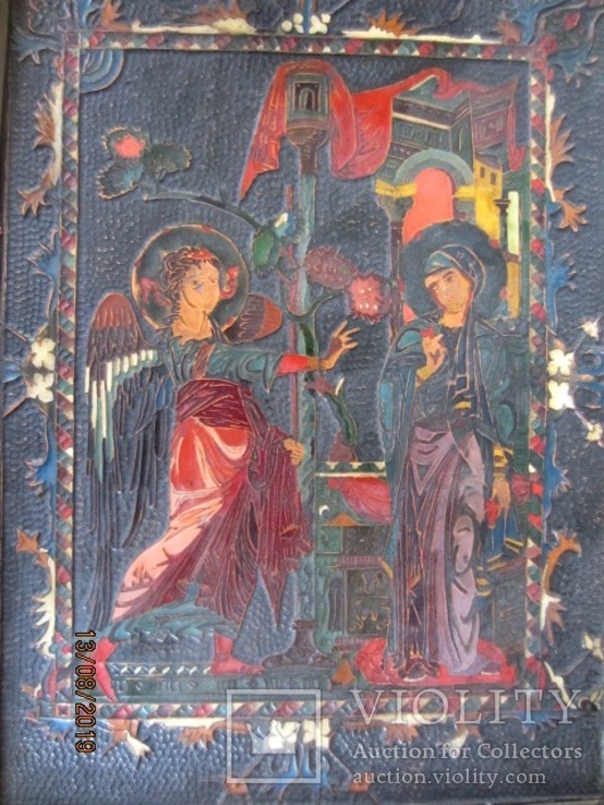 Икона Благовещение, медное литье, эмали 25 x 18 см, фото №11