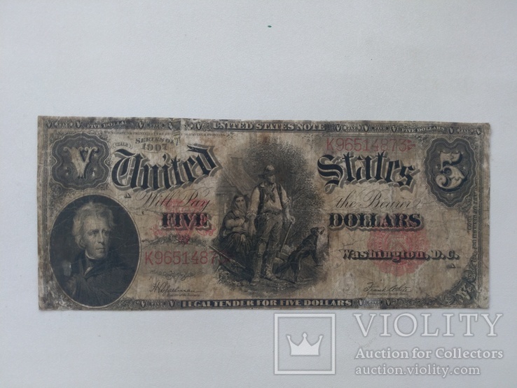 5 долларов 1907