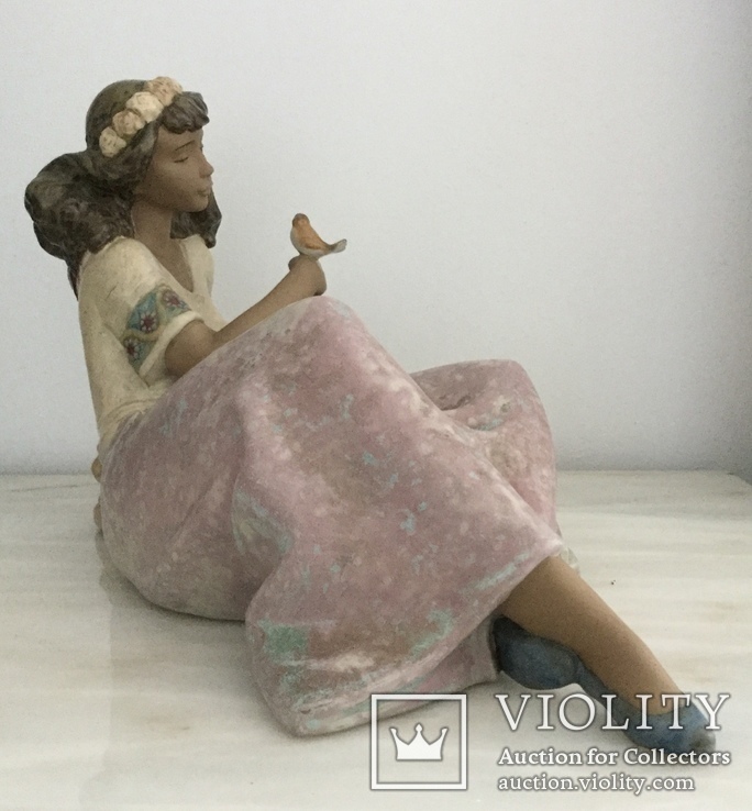 Дівчина і соловей. Lladro / Іспанія, фото №4