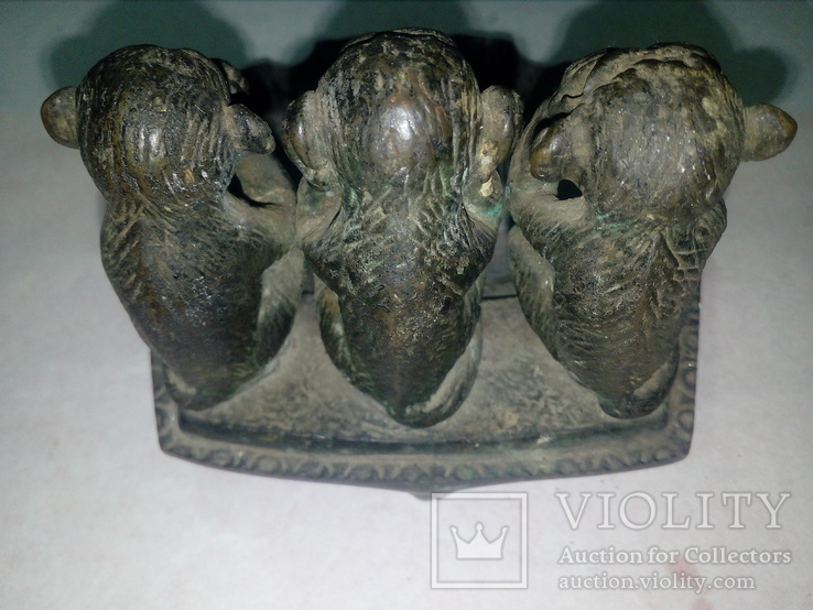 Три обезьяны бронза Нимор, фото №4