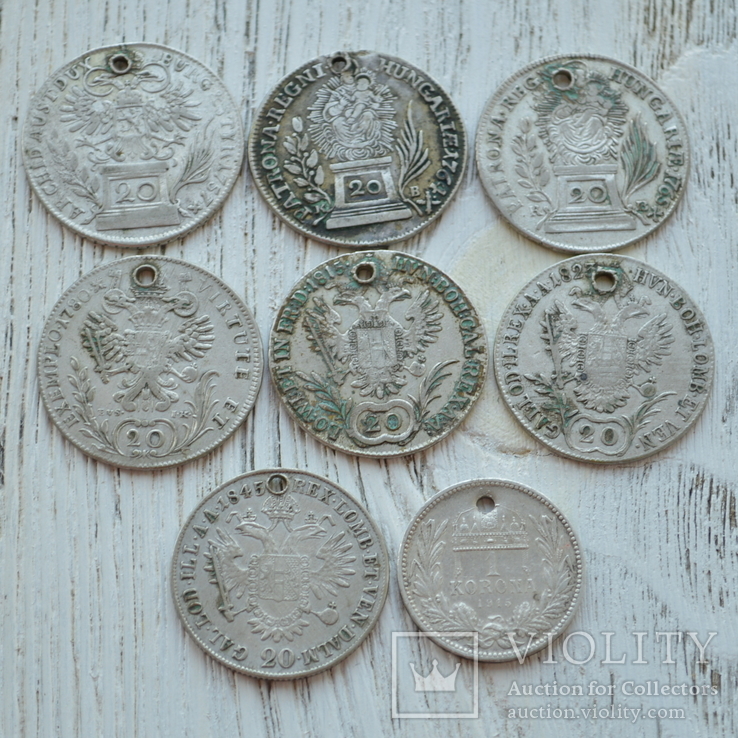 8 монет 20 крейцеров от 1757г и др., фото №3