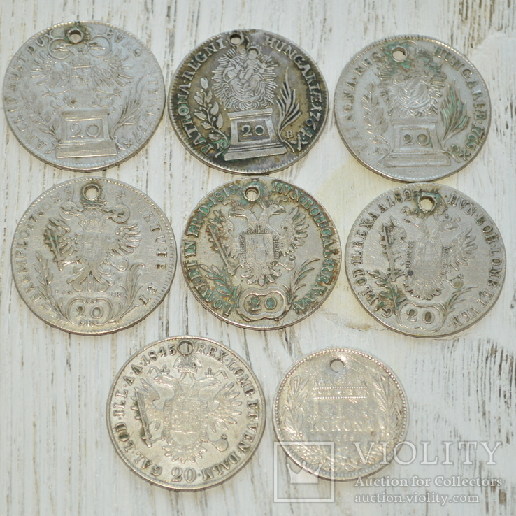 8 монет 20 крейцеров от 1757г и др., фото №4