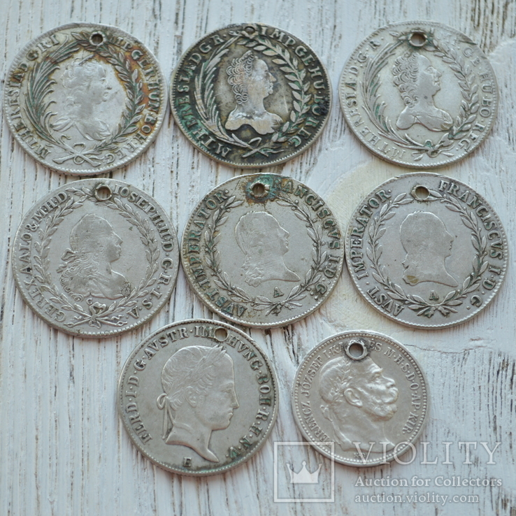 8 монет 20 крейцеров от 1757г и др., фото №7