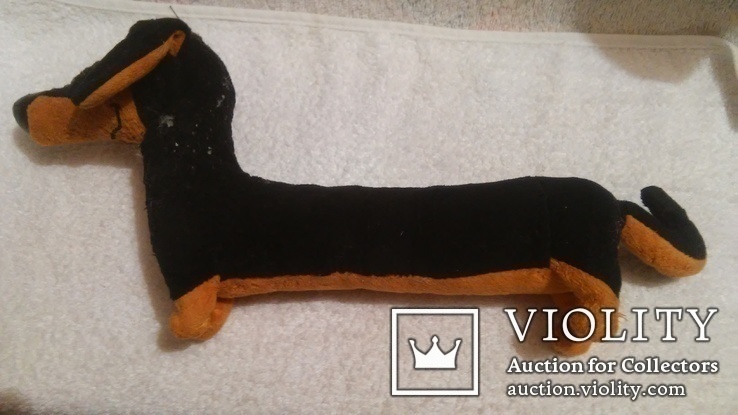  мягкая игрушка: собака такса времен ссср длинна без хвоста 32 см, фото №7