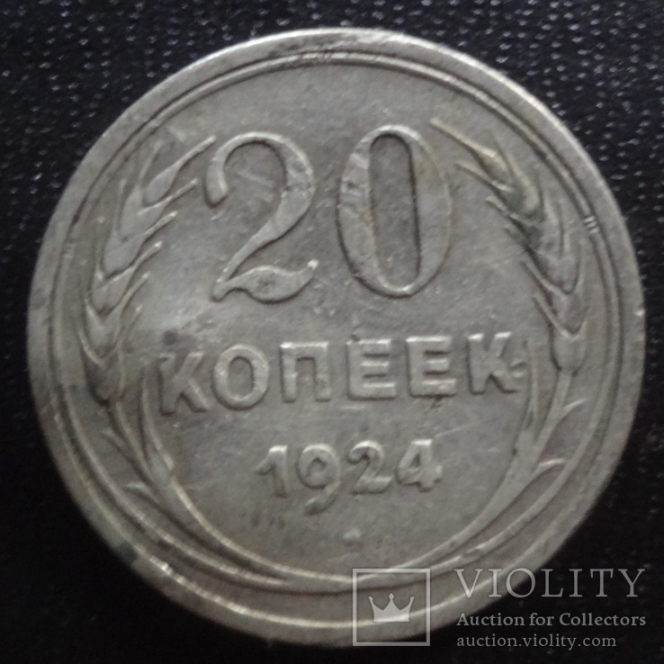 20 копеек  1924 серебро  (,I.5.6)~