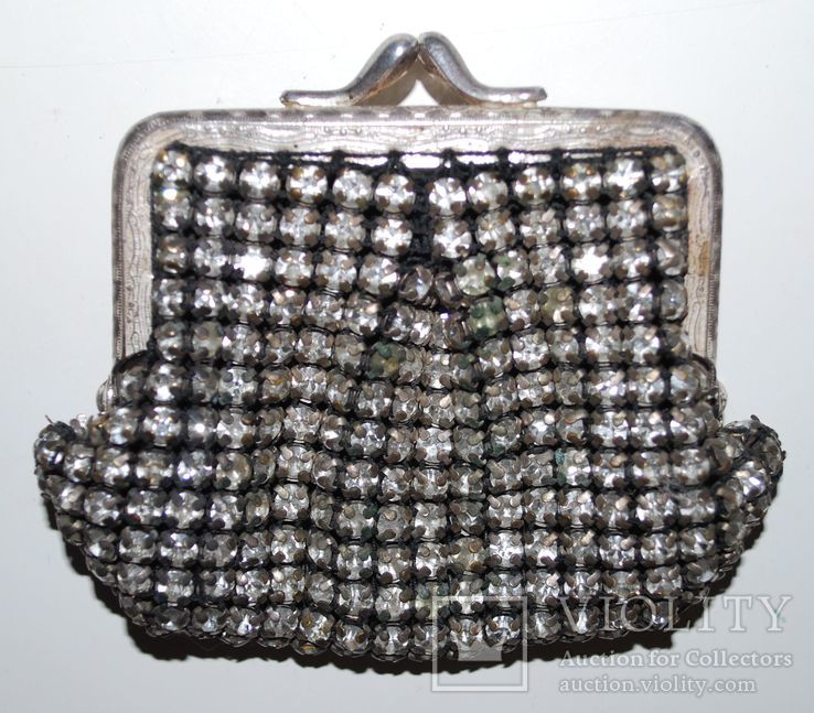 Старинный миниатюрный кошелек, инкрустирован 422 вставки -, фото №2