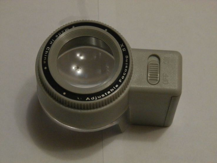 Лупа MG13100-2 c подсветкой и измерительной шкалой Увеличение:8х Диаметр:23mm, фото №2