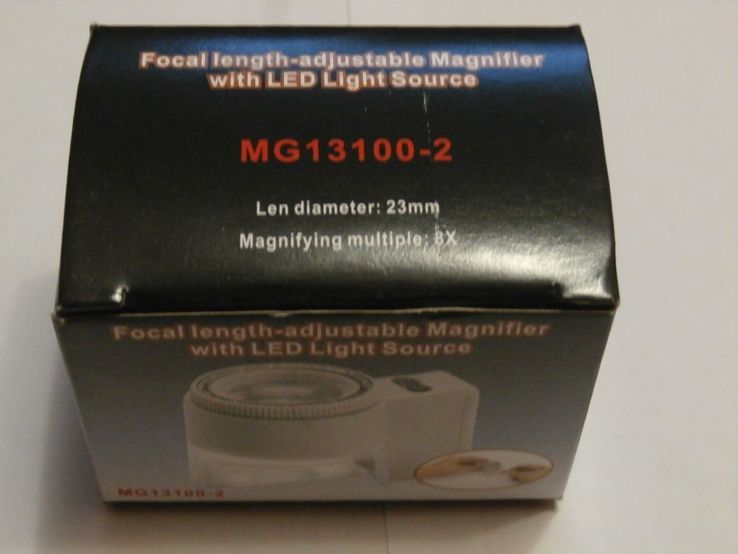 Лупа MG13100-2 c подсветкой и измерительной шкалой Увеличение:8х Диаметр:23mm, фото №9