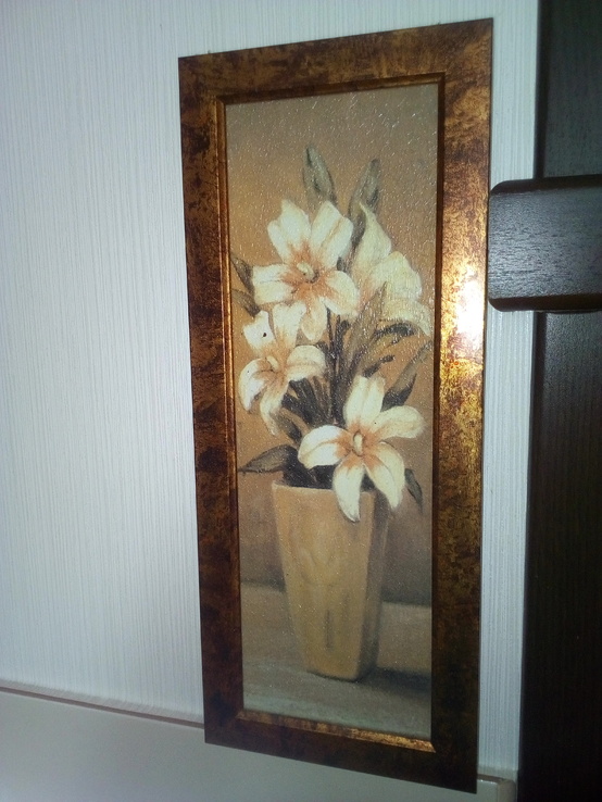 Невеличка картина вазон з квіточками, фото №4
