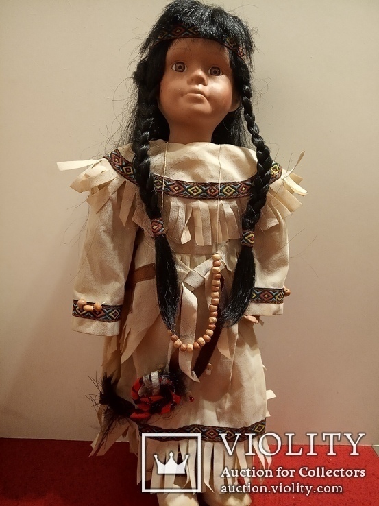 Кукла Индианка,в национальном костюме, 40 см.