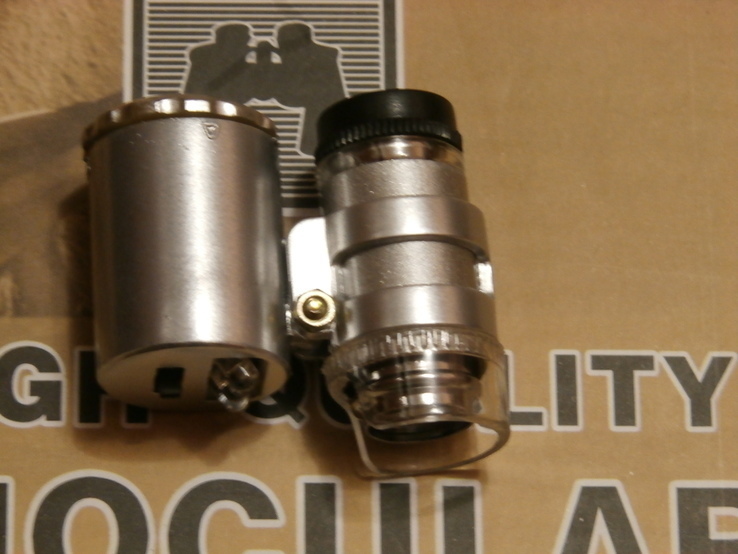 Карманный микроскоп MG 9882 Увеличения 60X с LED и ультрафиолетовой подсветкой, фото №4