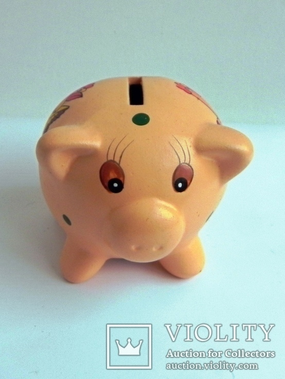 Копилка керамика с монетами "Свинка", фото №3