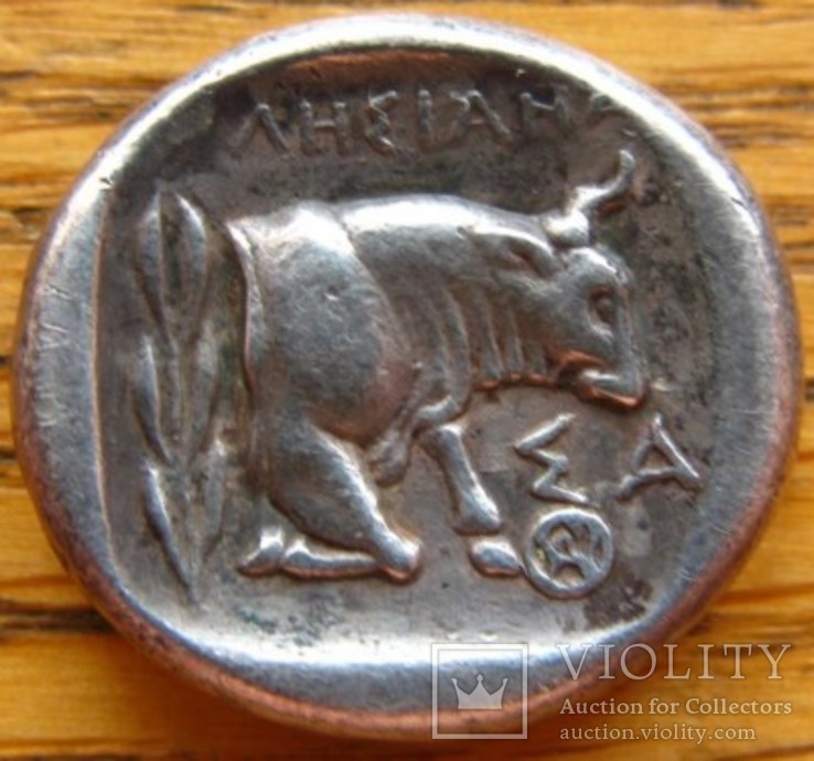 Греческая серебряная монета, тетрадрахма "новоделы", фото №3