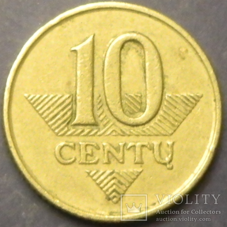 10 центів Литва 1997, фото №2