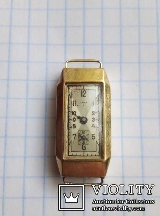 Старий золотий швейцарський годинник LANCO ( 14к 0,583), фото №2