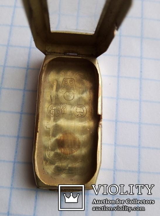 Старий золотий швейцарський годинник LANCO ( 14к 0,583), фото №6