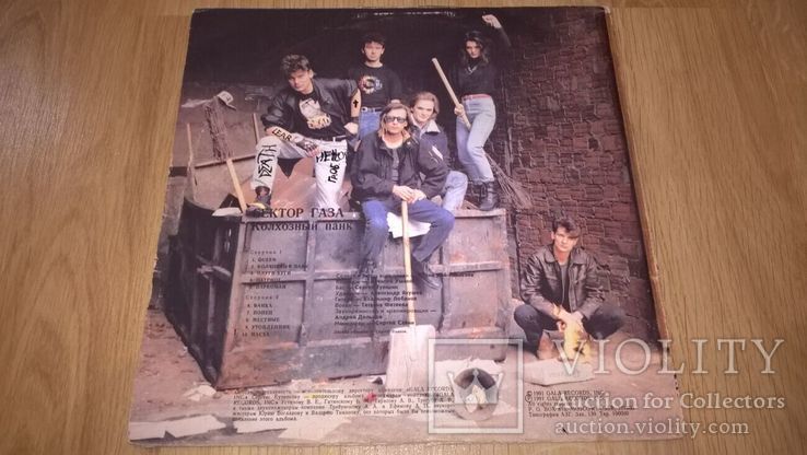 Сектор Газа (Колхозный Панк) 1989. (LP). 12. Vinyl. Пластинка. Gala Records., фото №3