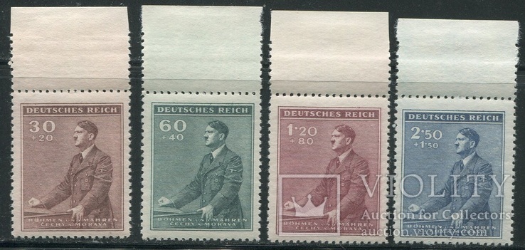 1942 Рейх Богемия 53 года Гитлеру полная серия  MNH