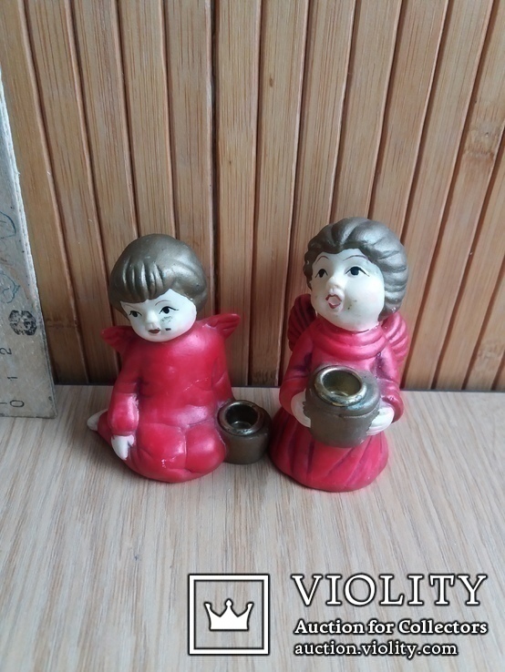 Два ангелочка под мини свечки. Европа., фото №2