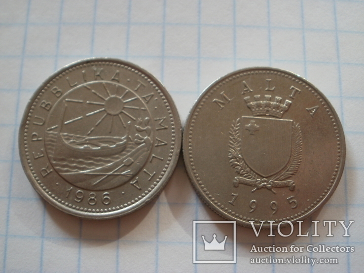 Мальта, 10 центов, 2 типа., фото №3