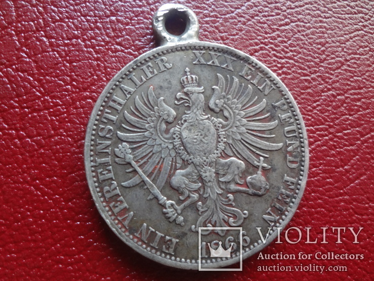 1 талер 1866 Пруссия серебро (3.11.4) ~, фото №2