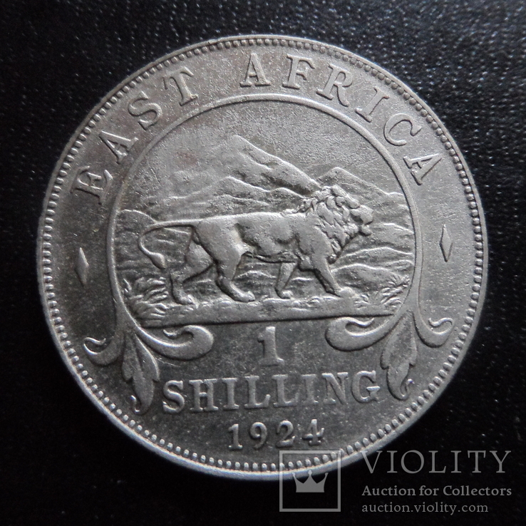 1 шиллинг  1924  Восточная  Африка   серебро  (,I.8.19)~, фото №2