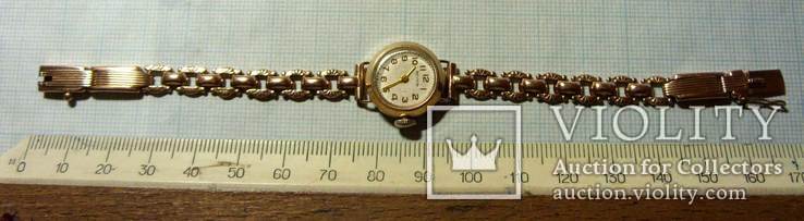 Золотые часы "Волга" с браслетом 1962 год