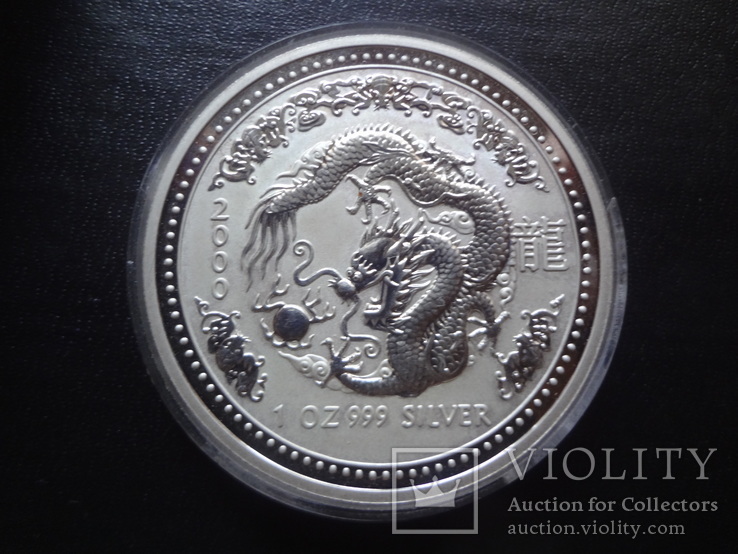 1 доллар 2000  Австралия  серебро ~, фото №2
