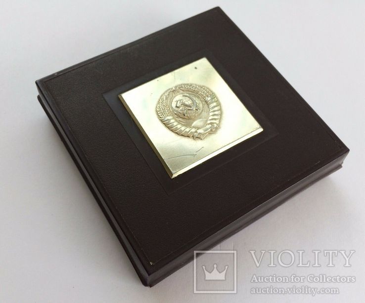 Настольная Медаль 50 лет СССР (925 Серебро), фото №6