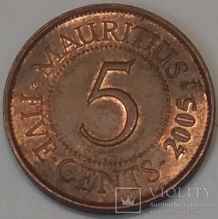 Маврикій 5 центів, 2005, фото №2