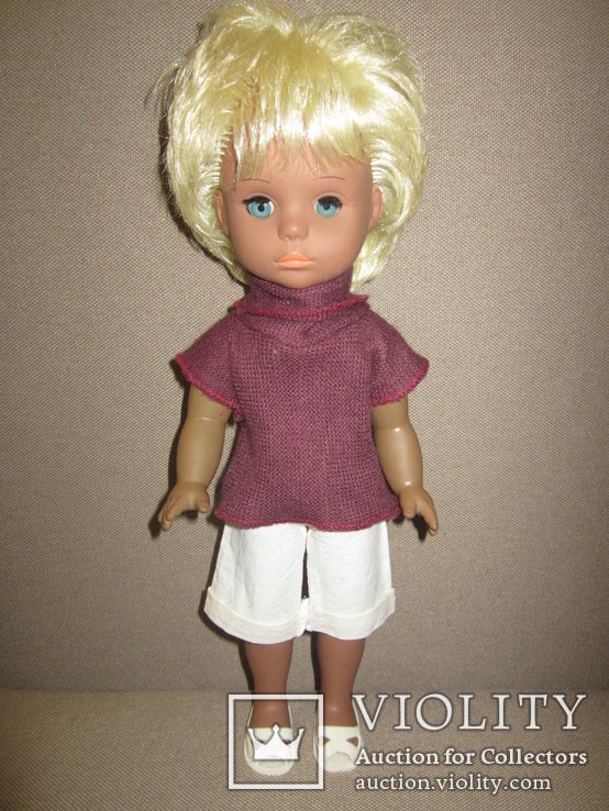 Кукла негритянка мулатка Sсhаlkau 35см ГДР, фото №3