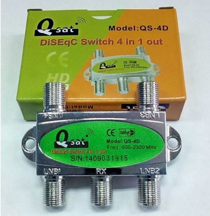 DiSEqC 4х1 Q-Sat QS-4D DiSEqC-переключатель