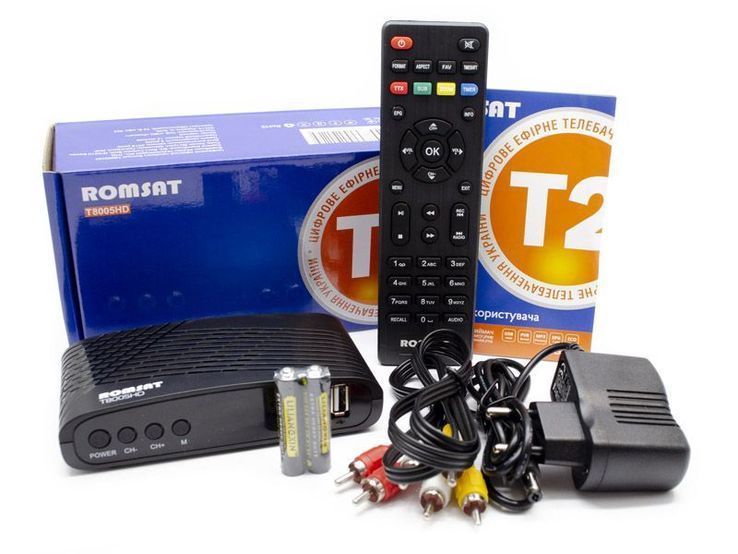 Ефірний Тюнер DVB-T2 Romsat T8005HD IPTV з підтримкою IPTV та YouTube