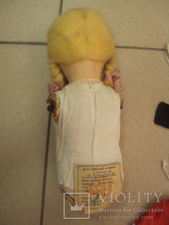 Кукла ссср папье маше красная шапочка донецк с родной биркой, фото №11