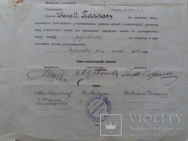 Учительский диплом Подкарпатской Руси 1921 г., фото №12