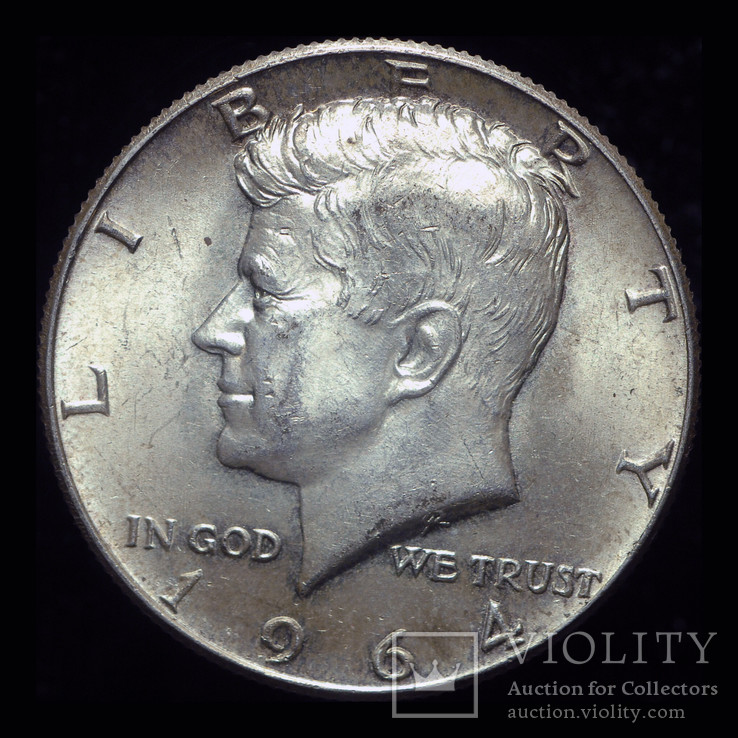 США 50 центов 1964 Unc серебро 900 пробы