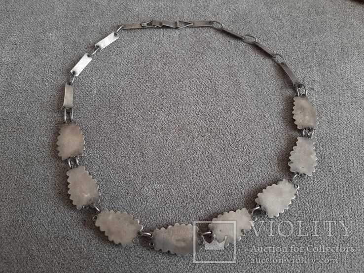 Серебряное ожерелье с галиотисом МЕХІСО (серебро 925 пр, 23,1 гр), фото №10