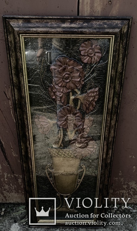Картина, чеканка, под стеклом, (большая), фото №4