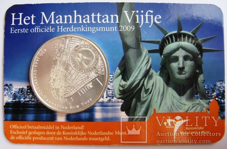Нидерланды  5 евро 2009 "Манхэттен"