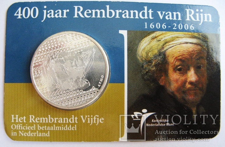 Нидерланды 	5 евро 	2006	"400 лет Рембрант ван Рейн"