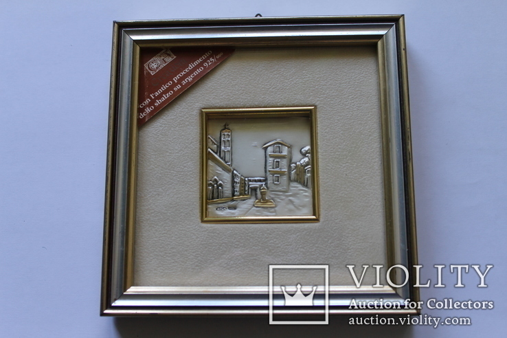 Картина, панно, чеканка на серебряном листе 925 пробы, фото №2