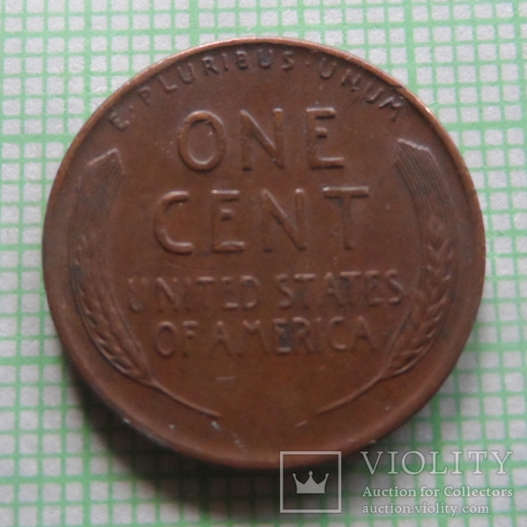 1 цент 1952  D  США  (,Р.4.13)~, фото №2