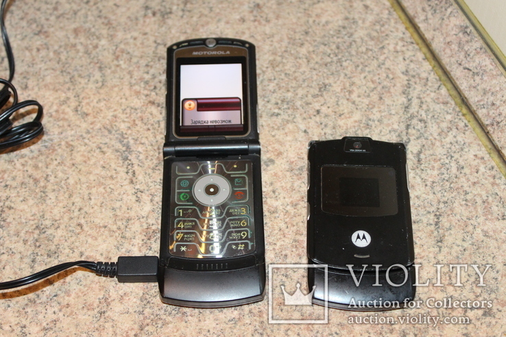 Motorola RAZR V3 robochij halo bateria zduta + dawca. ,, numer zdjęcia 3