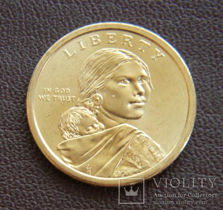 США 1 доллар 2009, Сакагавея Индианка, фото №4