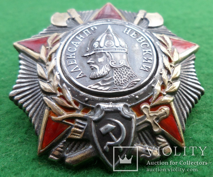 Орден Александра Невского серебро,позолота, горячая эмаль копия №22710. копия, фото №4