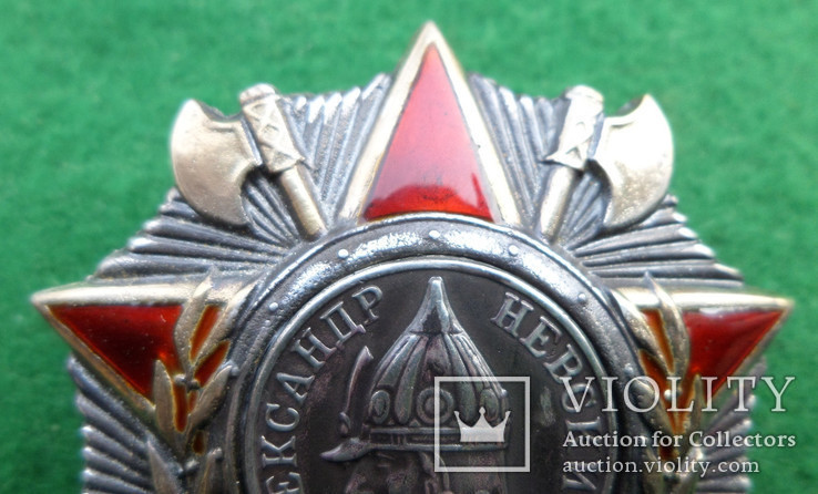 Орден Александра Невского серебро,позолота, горячая эмаль копия №22710. копия, фото №5