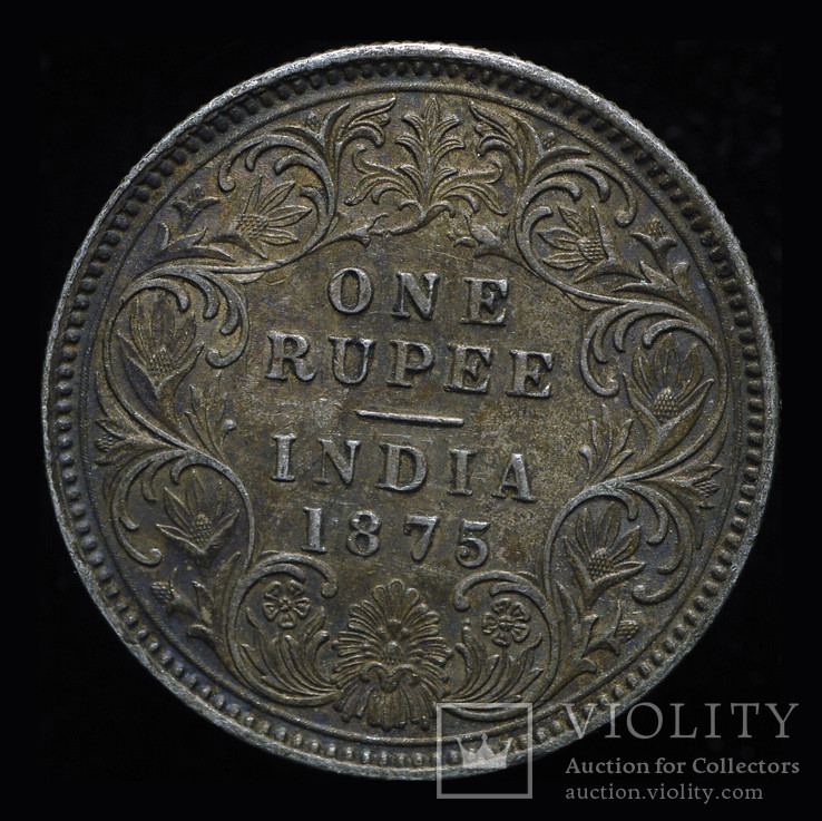 Британская Индия рупия 1875 Unc серебро