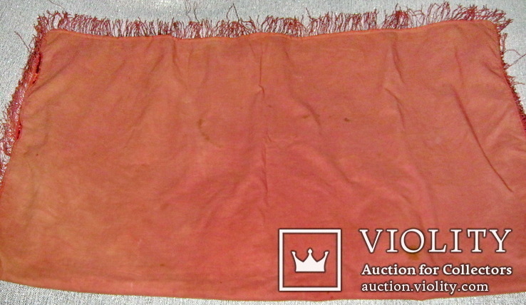 Старая скатерть бордово-красная, плюшевая 120х132см, фото №5
