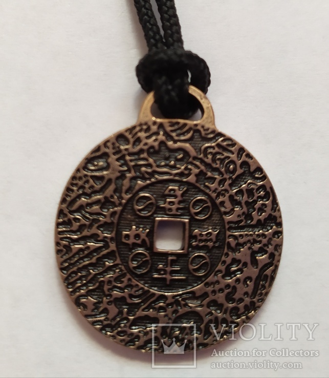 100 шт. Money amulet. Корейская монета счастья. Денежная монета.  Амулет., фото №3